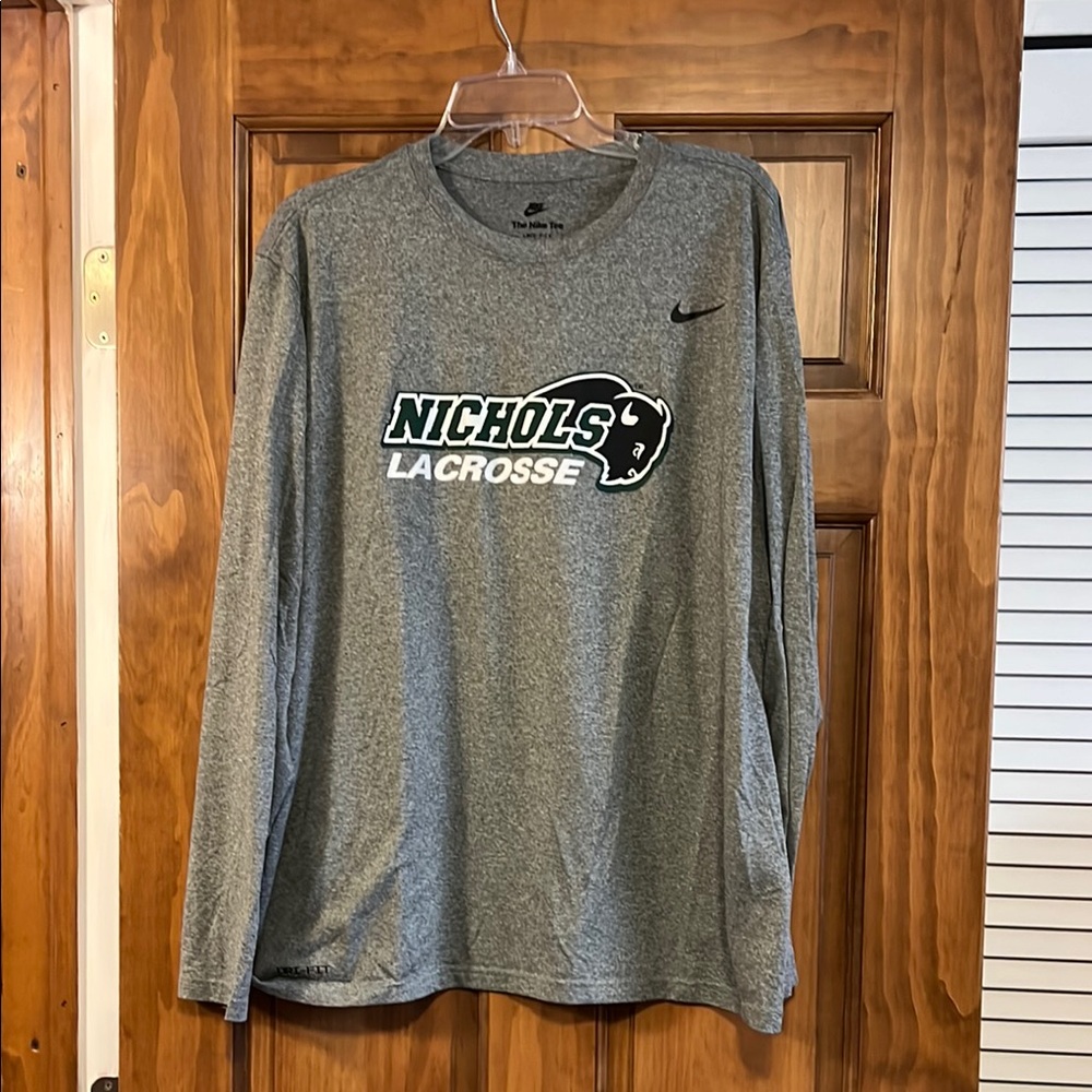 Nike Dri-Fit Nichols College Bison Lacrosse Long Sleeve Shirt Top - Unisex XXL